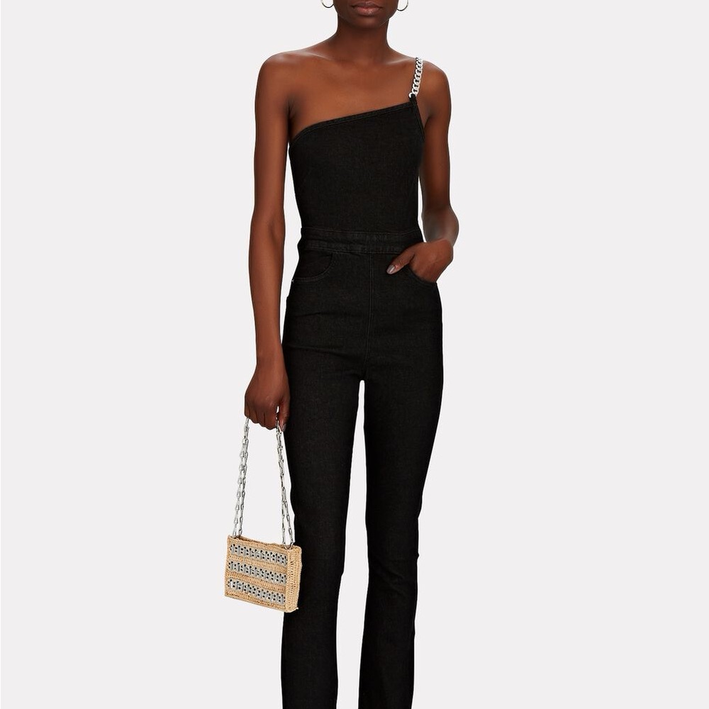 WeWoreWhat Denim Chain Jumpsuit